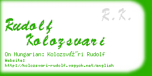 rudolf kolozsvari business card